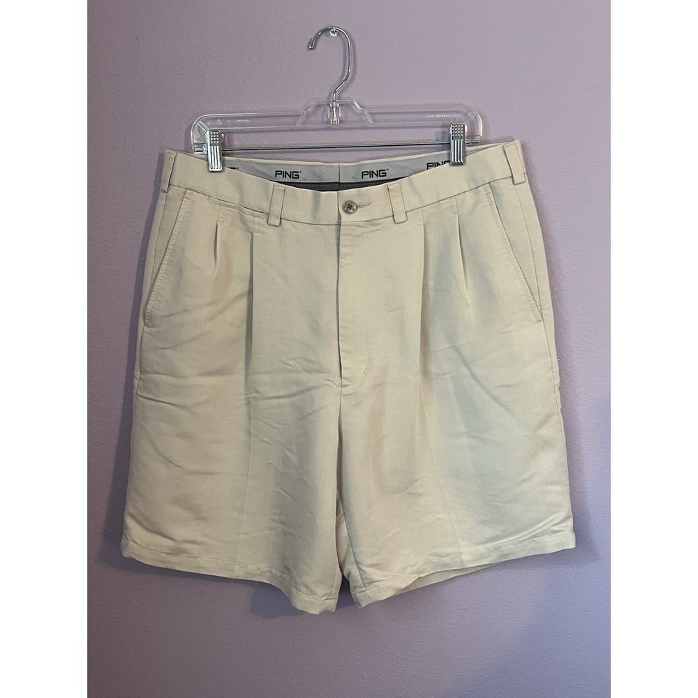 Men's Ping Ivory Cream Dress Shorts‎ Size 30 36 Inch Waist